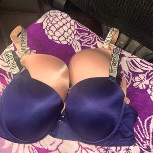1 new 1 like new Bling Strap Victoria Secret Very Sexy Push up bras 38D